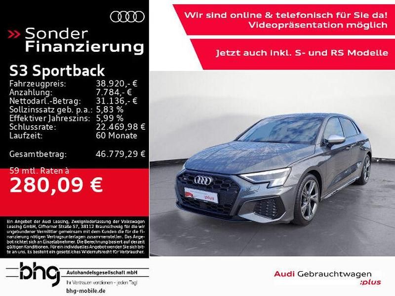 Daytonagrau perleffekt Gebraucht 2023 Audi S3 Ambiente Limousine | 38.920 € (Fairer Preis) - Bild 1/4