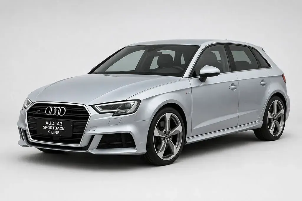 Second-hand Audi A3 S-Line 150 CP (110 kW) 2018 Argintiu Berlinǎ