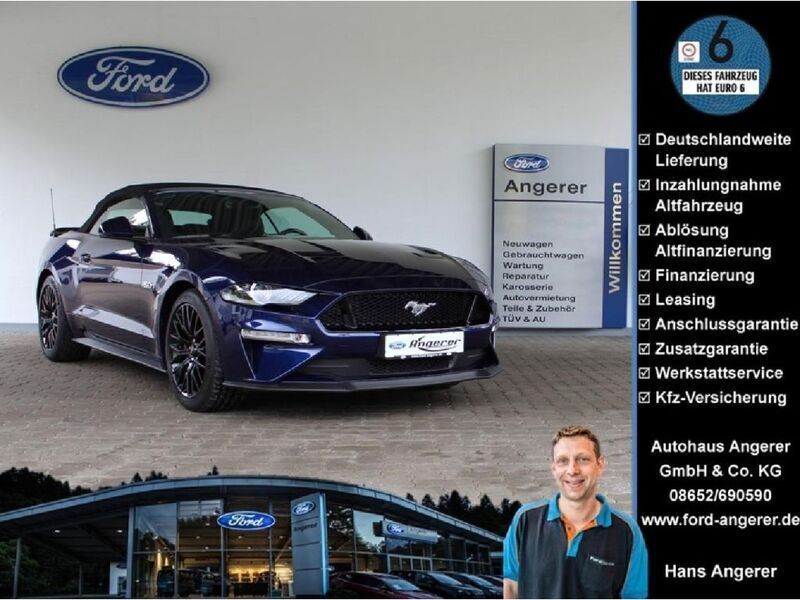 Kona blau (metallic) Gebraucht 2020 Ford Mustang GT Cabrio | 41.990 € (Guter Preis) - Bild 1/4