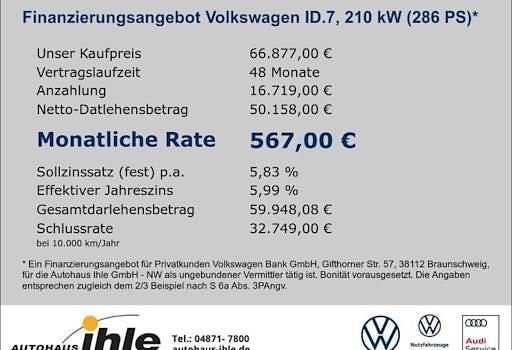 Neu VW ID.7 Pro 210 kW (286 PS) 2025 Blau Kombi