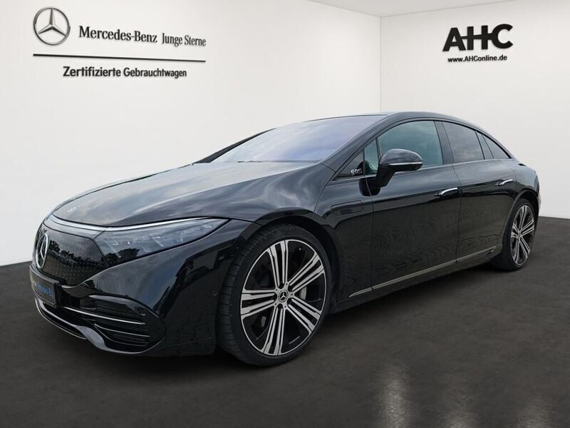 Metalliclack obsidianschwarz Gebraucht 2022 Mercedes EQS580 Limousine | 69.650 € (Guter Preis) - Bild 1/4
