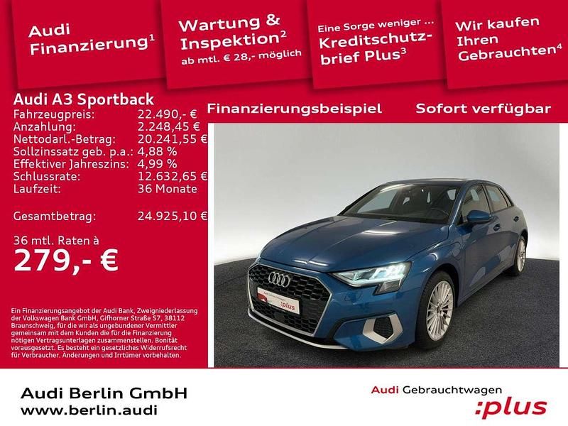 Gebraucht Audi A3 Advanced Plus 204 PS (150 kW) 2021 Atollblau metallic Kombi