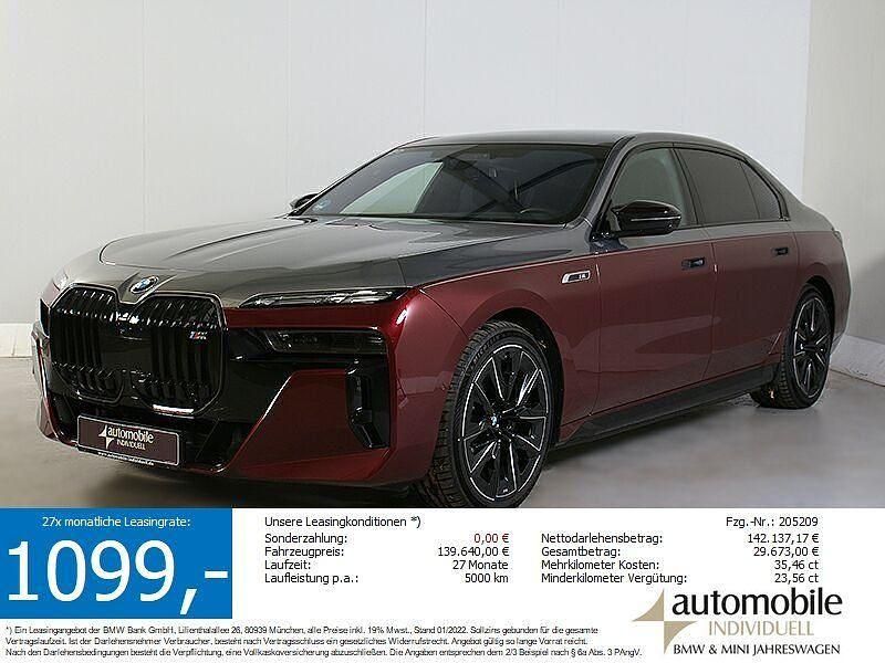 Twotone aventurinrot/oxidgrau Gebraucht 2024 BMW i7 Performance Limousine | 139.339 € - Bild 1/4