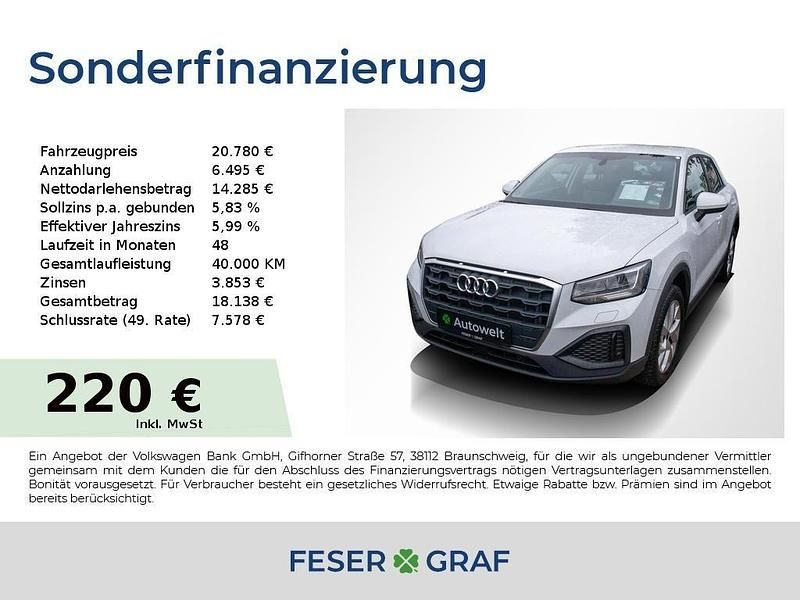 Gletscherweiß Gebraucht 2022 Audi Q2 Comfort SUV | 20.780 € (Fairer Preis) - Bild 1/4