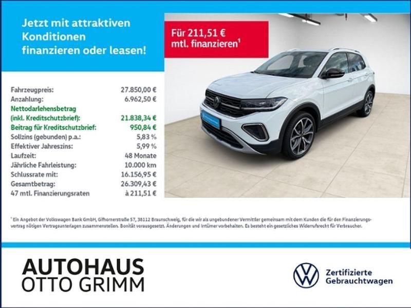 Pure white Gebraucht 2024 VW T-Cross Style SUV | 27.849 € (Fairer Preis) - Bild 1/4