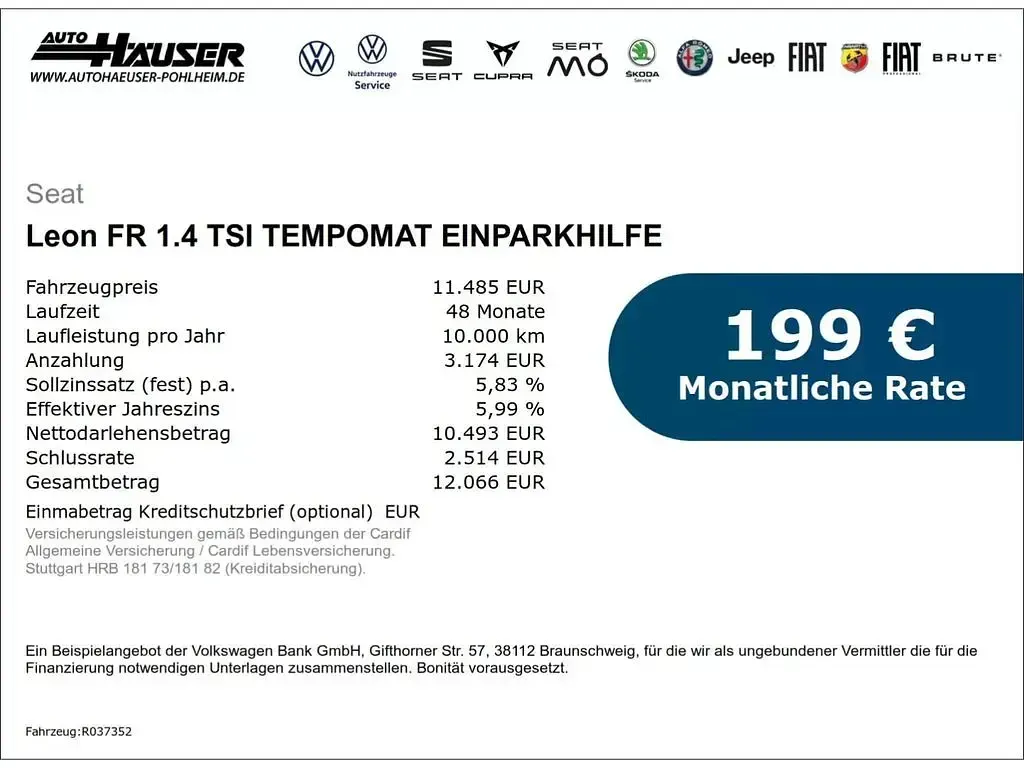 Occasion Seat Leon FR 125 ch (91 kW) 2017 Berline