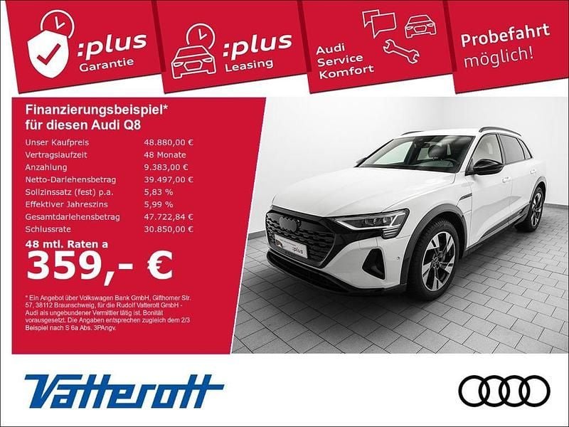 Weiss Gebraucht 2023 Audi Q8 e-tron Advanced SUV | 48.880 € (Fairer Preis) - Bild 1/4