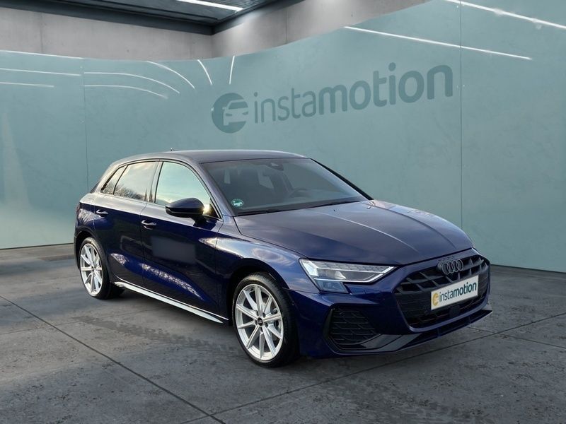 Blau Gebraucht 2025 Audi A3 Sportback S-Line Limousine | 44.725 € (Fairer Preis) - Bild 1/4
