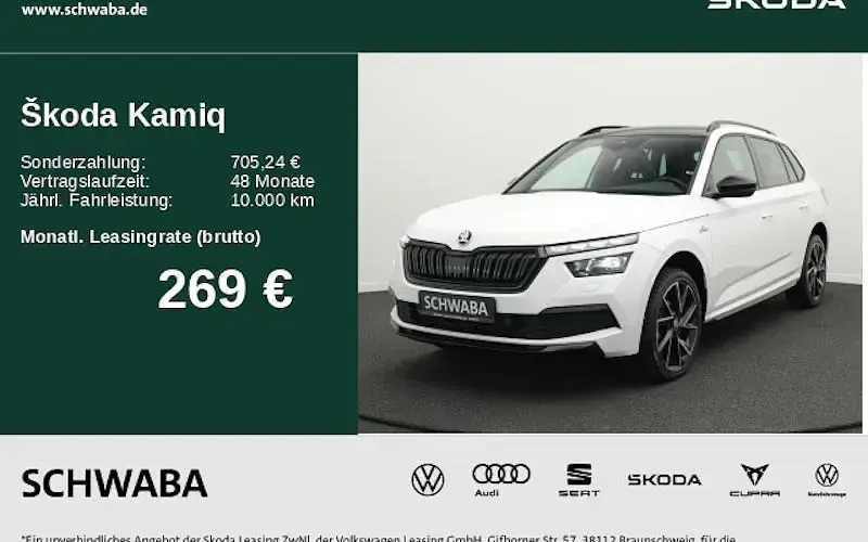 Gebraucht Skoda Kamiq Monte Carlo 110 PS (80 kW) 2022 Moonweiss metallic SUV
