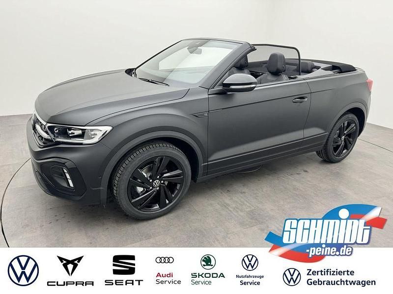 Schwarz Gebraucht 2024 VW T-Roc Cabriolet R-line Edition Cabrio | 38.200 € (Teuer) - Bild 1/4