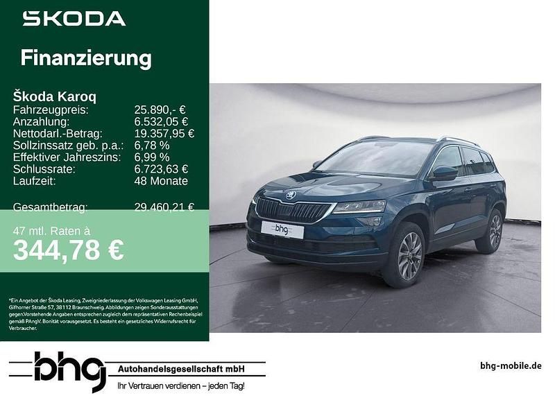 Blau Gebraucht 2022 Skoda Karoq Ambition SUV | 25.890 € (Fairer Preis) - Bild 1/4