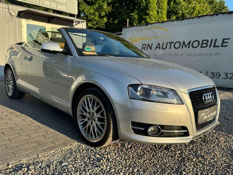 Eissilber metallic Gebraucht 2010 Audi A3 Cabriolet Exclusive Cabrio | 12.450 € (Fairer Preis) - Bild 1/4