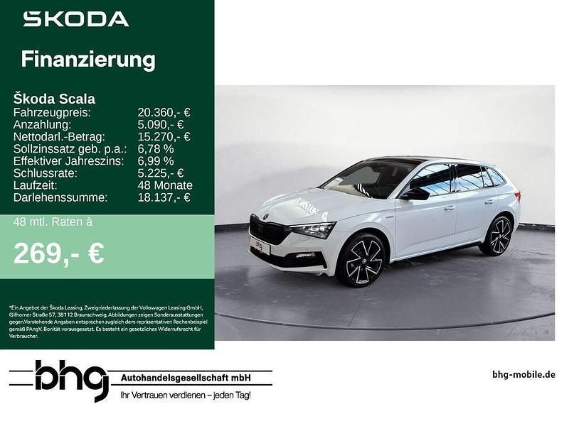 Weiß Gebraucht 2022 Skoda Scala Monte Carlo Kleinwagen | 20.360 € (Fairer Preis) - Bild 1/4