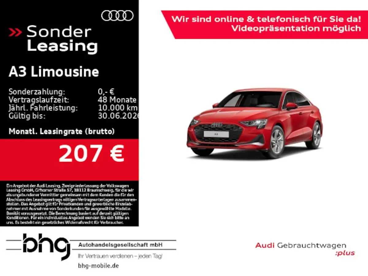 Gebraucht Audi A3 Advanced Plus 150 PS (110 kW) 2025 Limousine