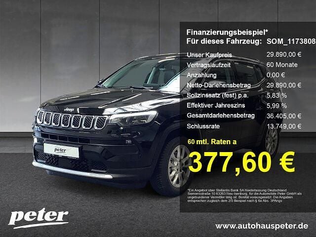 Solid black Gebraucht 2024 Jeep Compass Altitude SUV | 29.890 € (Guter Preis) - Bild 1/4