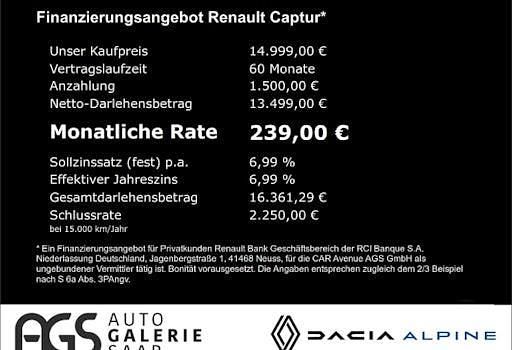 Gebraucht Renault Captur Intens 91 PS (66 kW) 2021 Blau SUV