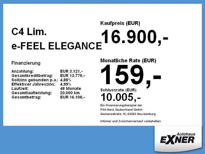 Gebraucht Citroën e-C4 Feel 100 kW (136 PS) 2023 Blau Limousine