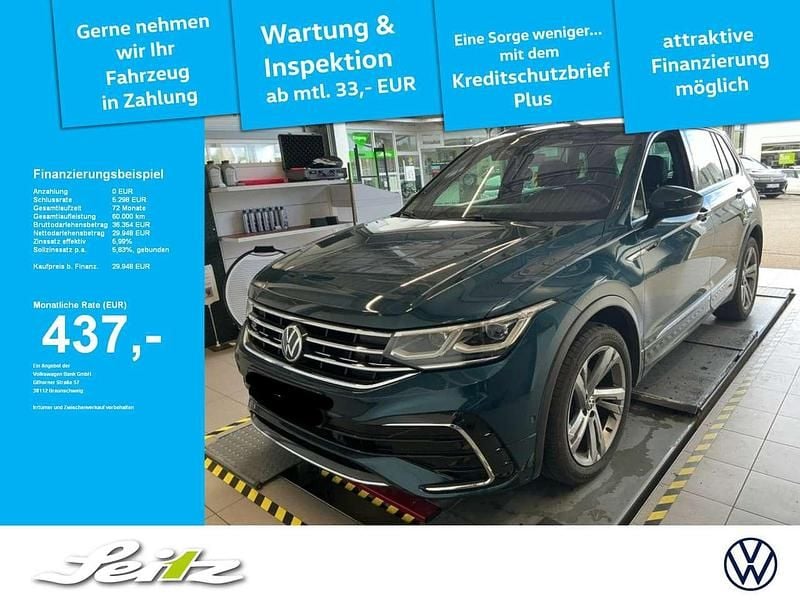 Nightshade blue metallic Gebraucht 2021 VW Tiguan R-line SUV | 29.948 € (Guter Preis) - Bild 1/3