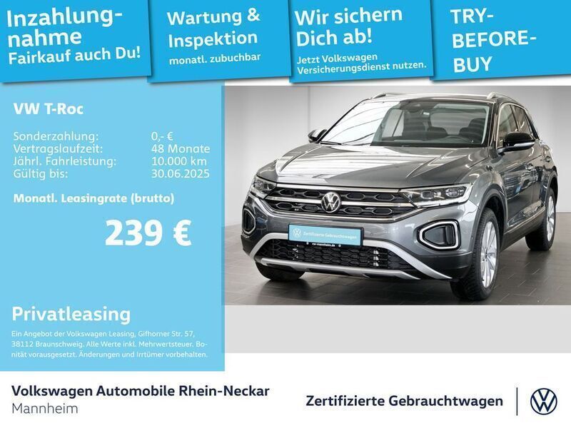 Indiumgrau metallic Gebraucht 2024 VW T-Roc Style SUV | 28.492 € (Fairer Preis) - Bild 1/2