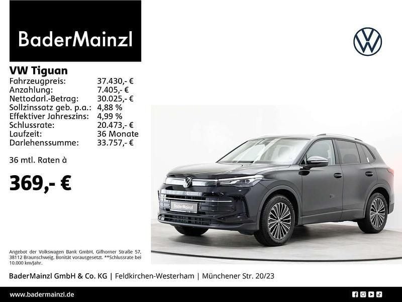 Schwarz Gebraucht 2024 VW Tiguan Life SUV | 37.430 € (Fairer Preis) - Bild 1/3
