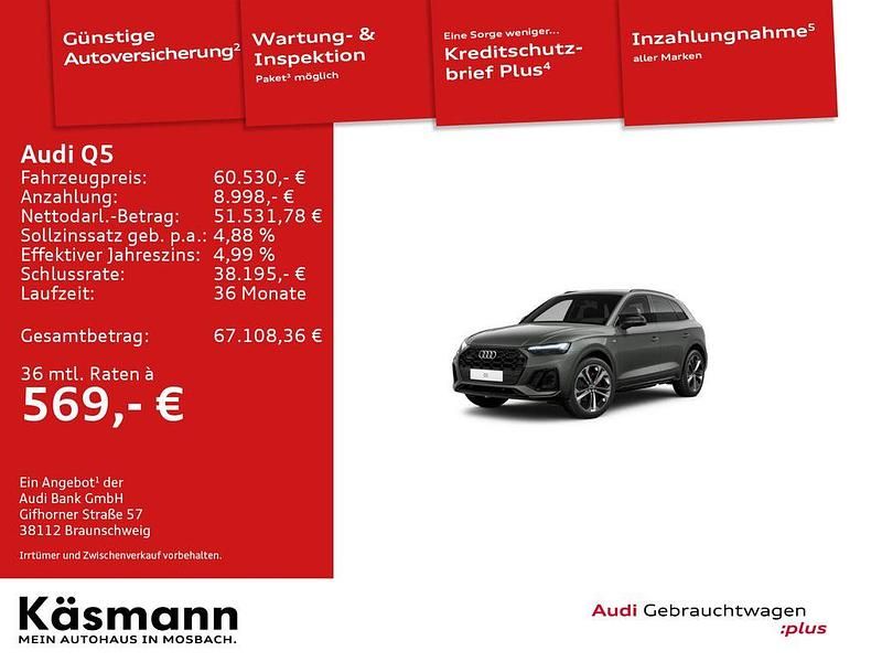Chronosgrau metallic Gebraucht 2025 Audi Q5 Ambiente SUV | 60.530 € (Superpreis) - Bild 1/3