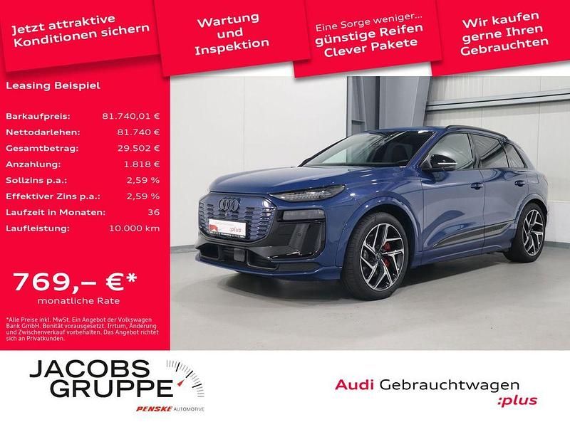 Ascariblau metallic Gebraucht 2024 Audi SQ6 e-tron Ambiente SUV | 81.740 € (Fairer Preis) - Bild 1/4