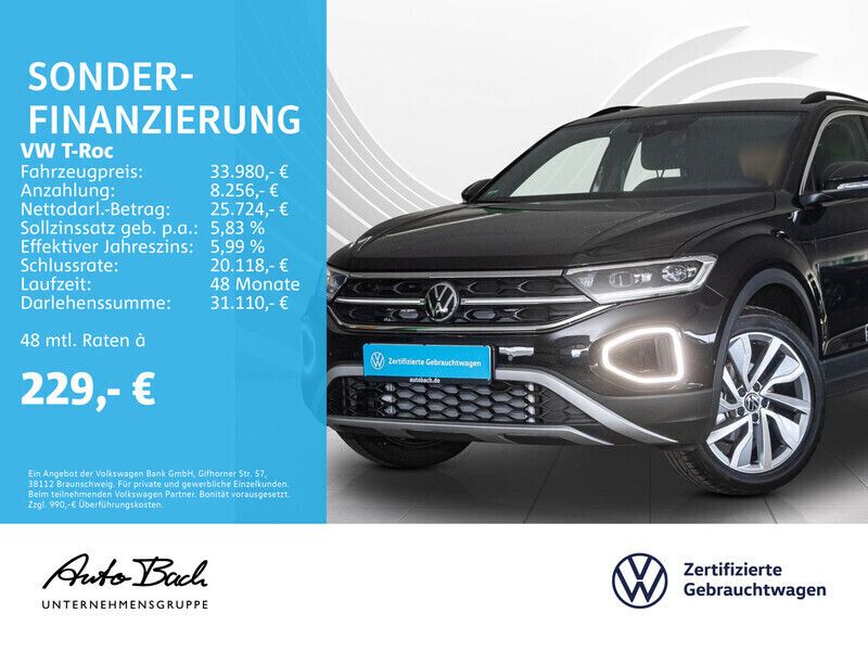 Schwarz (deep black perleffekt) Gebraucht 2024 VW T-Roc Move SUV | 33.980 € (Teuer) - Bild 1/4
