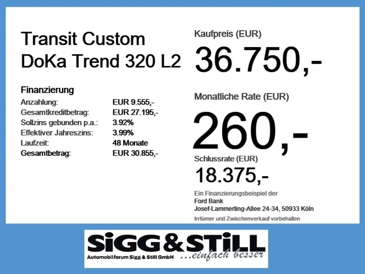 Neu Ford Transit Custom Trend 170 PS (125 kW) 2026 Frost weiß Van / Kleinbus