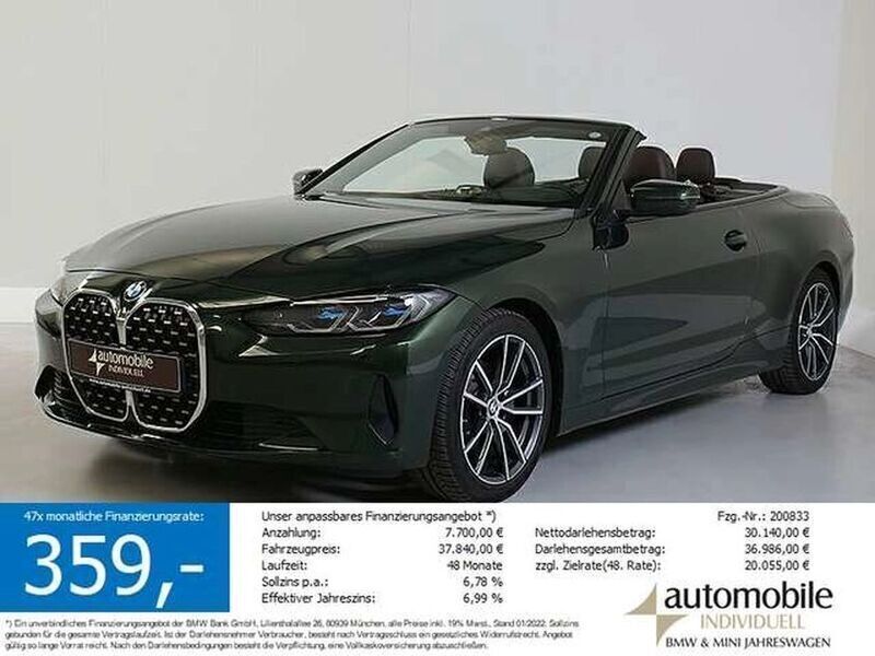 Grün Gebraucht 2022 BMW 420 Basis Cabrio | 47.182 € (Etwas zu teuer) - Bild 1/4
