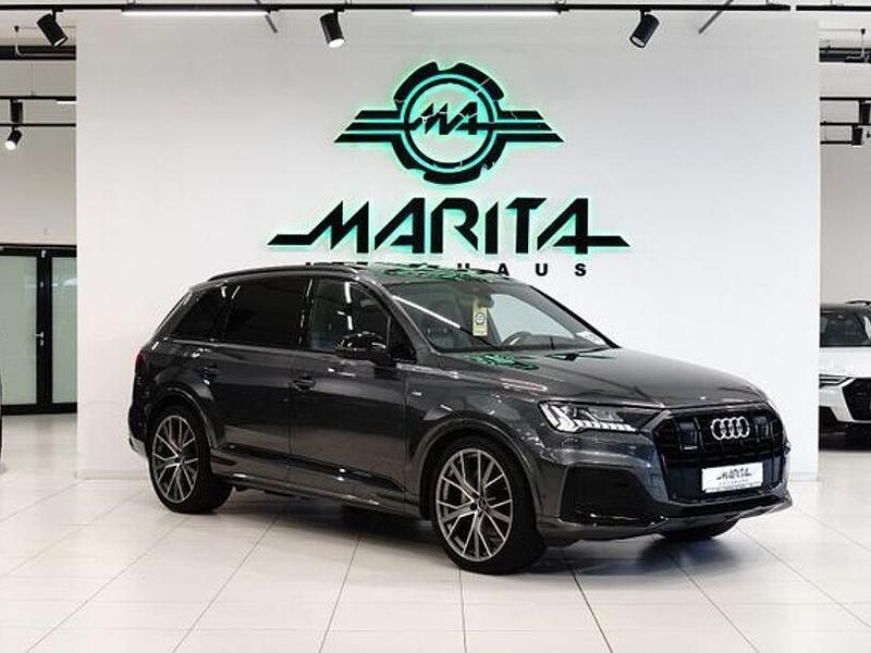 Mythosschwarz metallic Gebraucht 2020 Audi Q7 S-Line SUV | 68.949 € (Teuer) - Bild 1/4