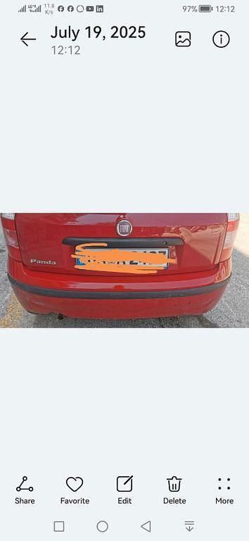 Rot Gebraucht 2009 Fiat Panda Kleinwagen | 1.800 € - Bild 1/4