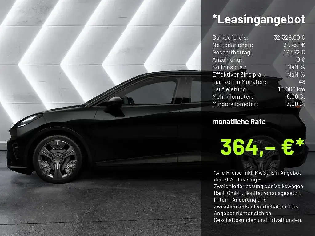 Neu Cupra Raval Endurance 155 kW (211 PS) 2026 Schwarz Limousine