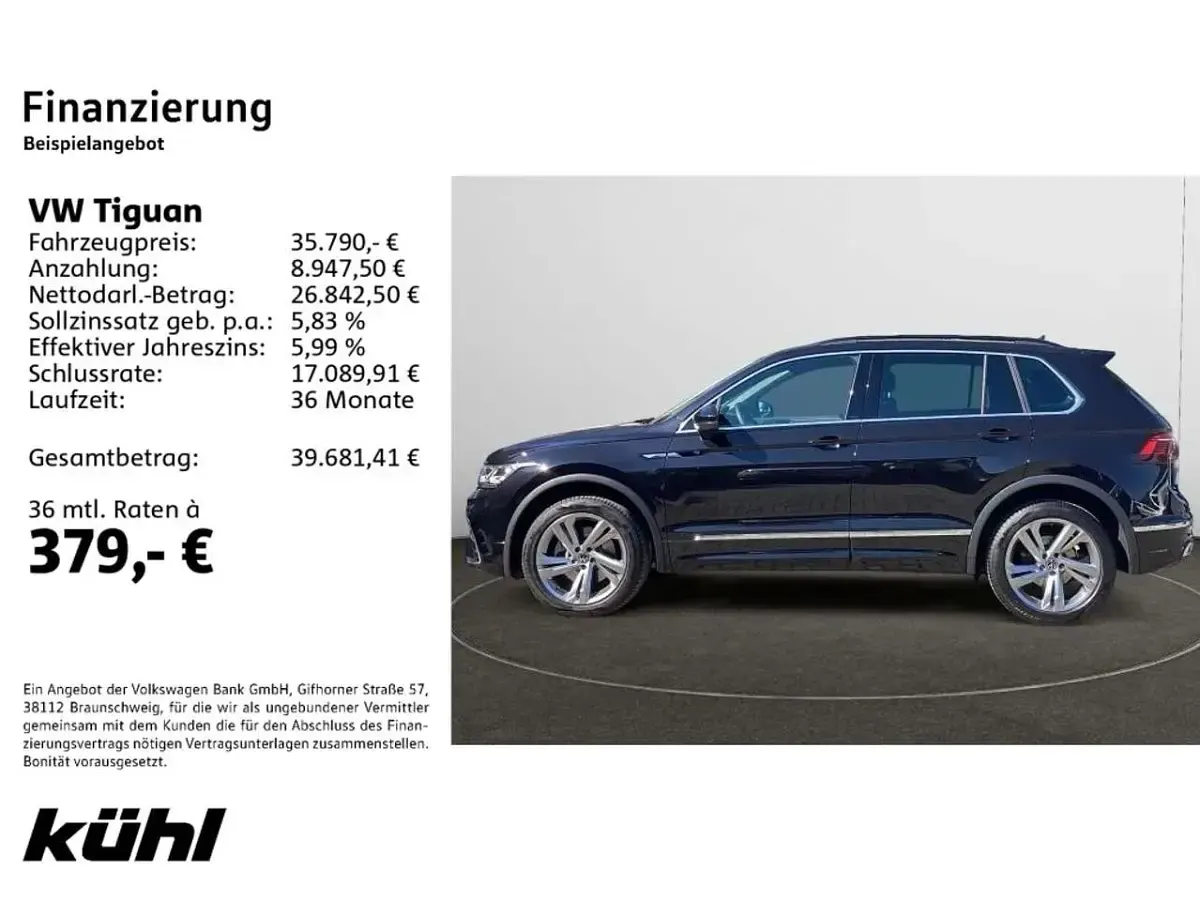 Gebraucht VW Tiguan R-line 190 PS (139 kW) 2023 Schwarz SUV