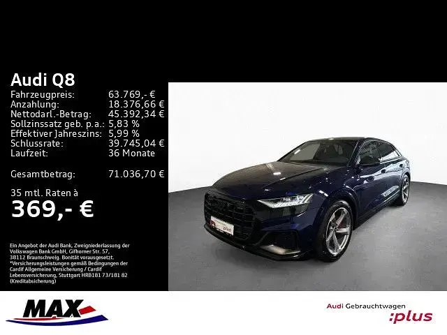 Gebraucht Audi Q8 Competition 286 PS (210 kW) 2023 Navarrablau metallic SUV