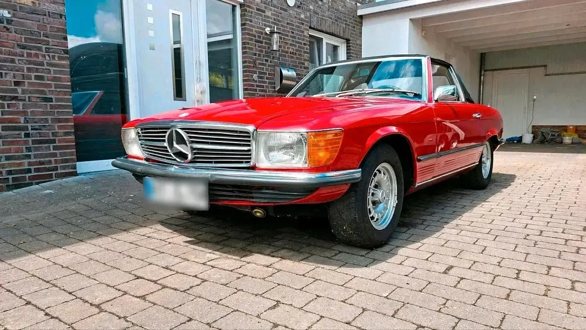 Gebraucht Mercedes SL350 200 PS (147 kW) 1973 Rot Cabrio