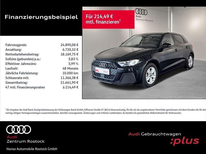 Mythosschwarz metallic Gebraucht 2024 Audi A1 Sportback Basis Kleinwagen | 22.990 € (Guter Preis) - Bild 1/4