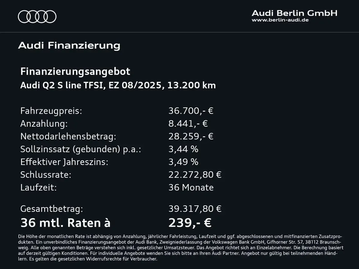 Gebraucht Audi Q2 S-Line 190 PS (139 kW) 2025 Daytonagrau perleffekt SUV