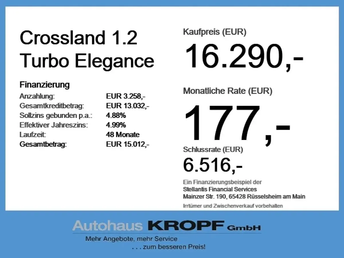 Gebraucht Opel Crossland Elegance 110 PS (80 kW) 2023 Weiß SUV