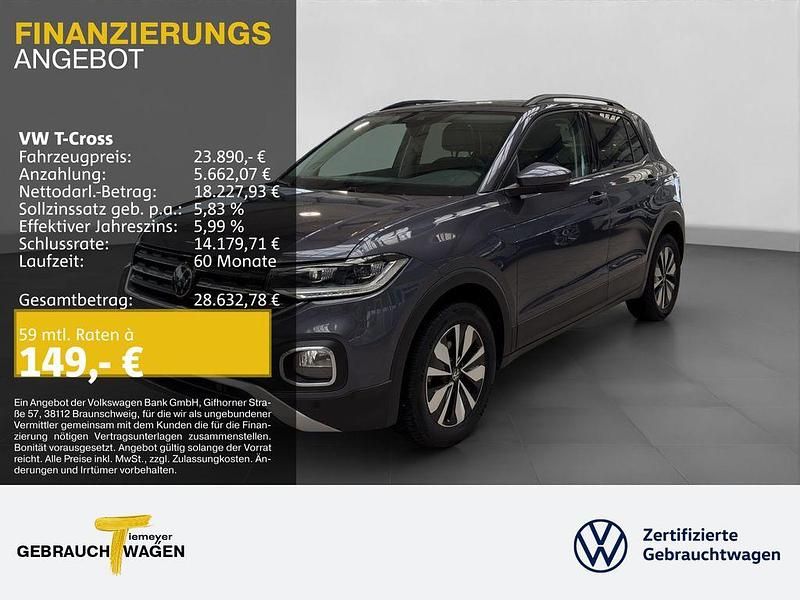Gebraucht VW T-Cross Move 110 PS (80 kW) 2024 Grau SUV