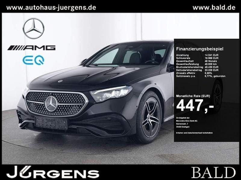 Schwarz obsidianschwarz metallic Gebraucht 2023 Mercedes E220 AMG Limousine | 47.470 € (Guter Preis) - Bild 1/4
