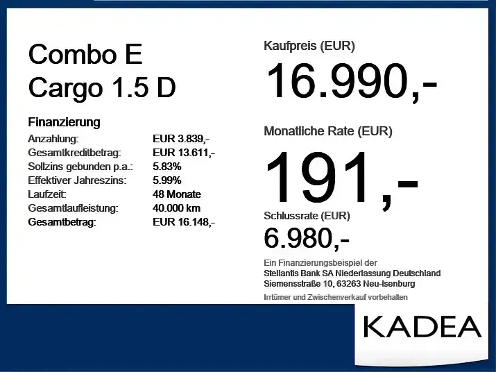 Gebraucht Opel Combo 131 PS (96 kW) 2021 Grau Van / Kleinbus