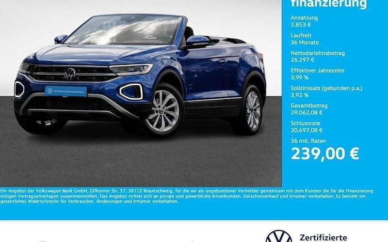 Blau Gebraucht 2024 VW T-Roc Style SUV | 29.150 € (Fairer Preis) - Bild 1/4