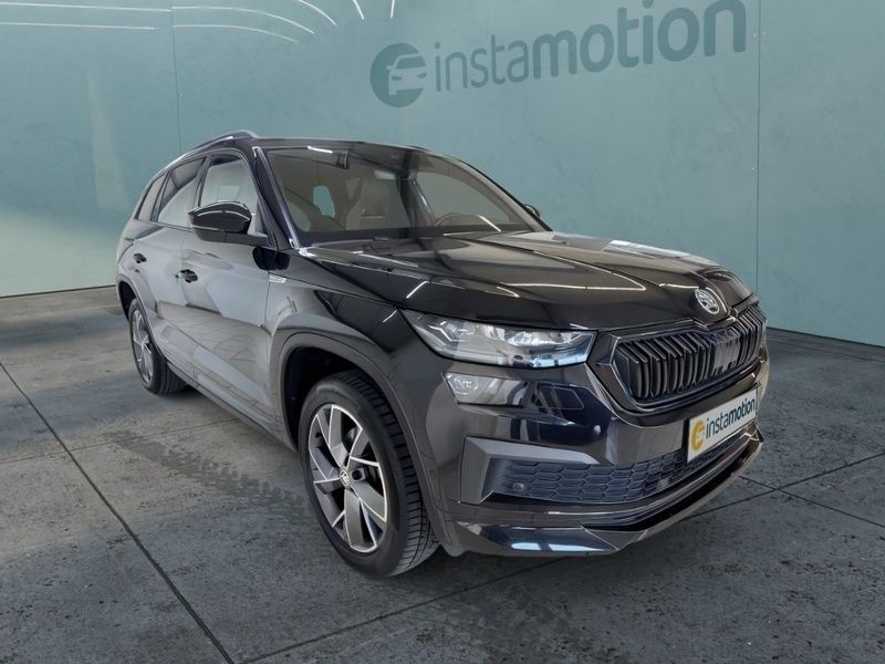 Schwarz Gebraucht 2021 Skoda Kodiaq SportLine SUV | 34.640 € (Teuer) - Bild 1/4