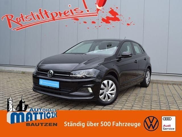 Schwarz (metallic) Gebraucht 2018 VW Polo Comfortline Kleinwagen | 12.488 € (Fairer Preis) - Bild 1/4