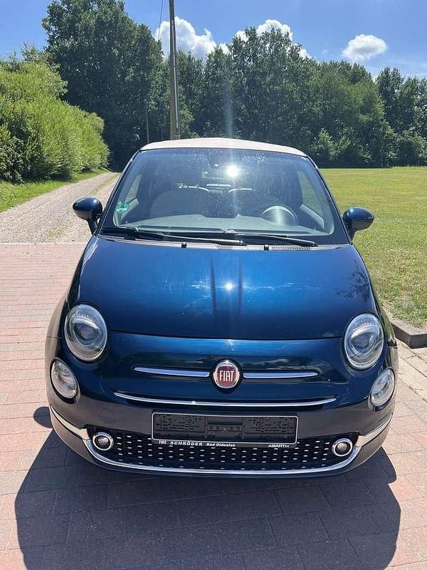 Blau Gebraucht 2020 Fiat 500 Lounge Cabrio | 9.999 € (Guter Preis) - Bild 1/4