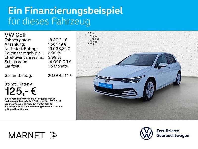 Gebraucht VW Golf VIII Life 131 PS (96 kW) 2023 Pure white Limousine