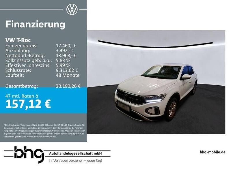 Gebraucht VW T-Roc 110 PS (80 kW) 2022 Weiß SUV