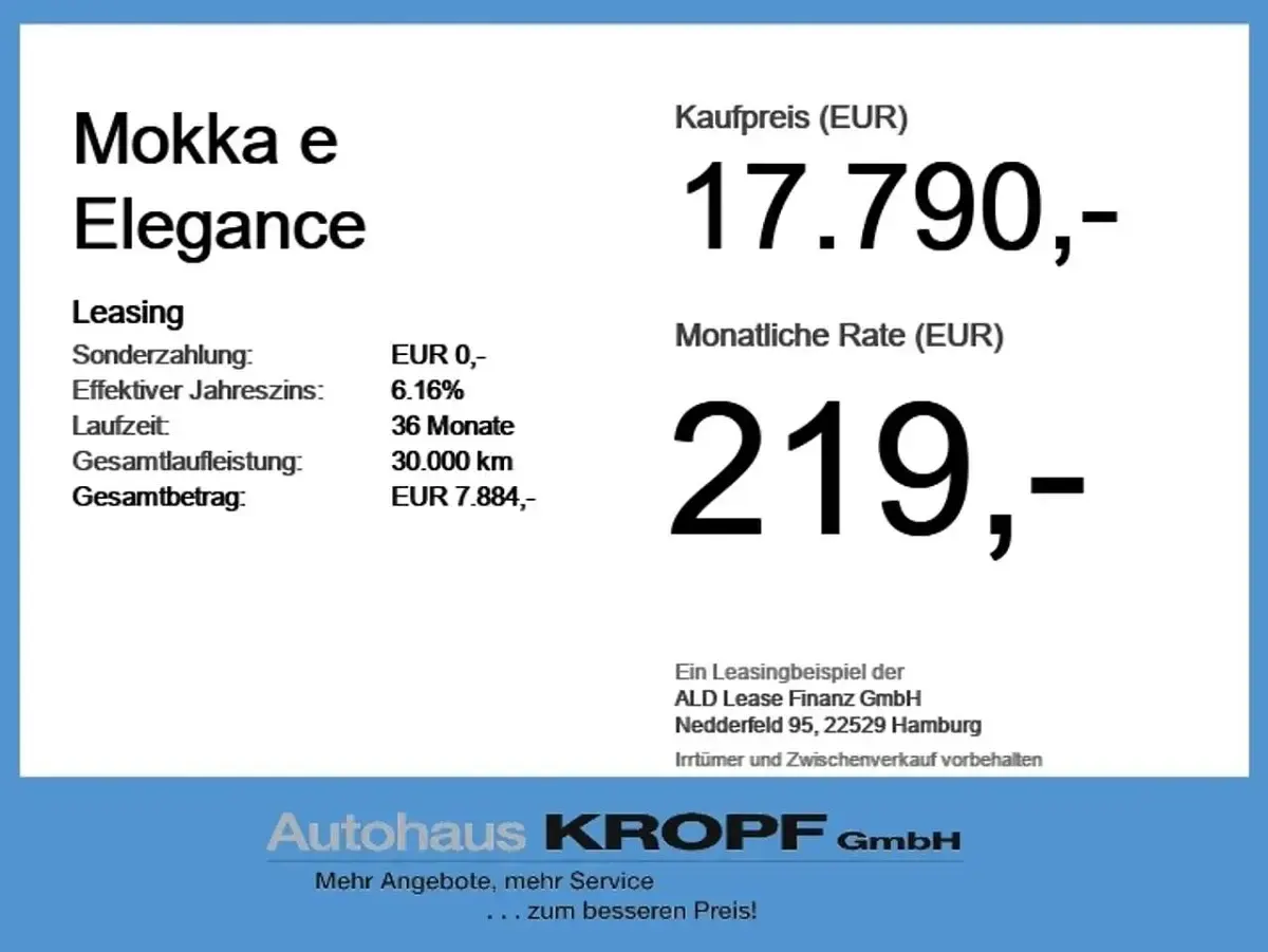 Używany Opel Mokka-e Elegance 100 kW (136 KM) 2022 Biały SUV