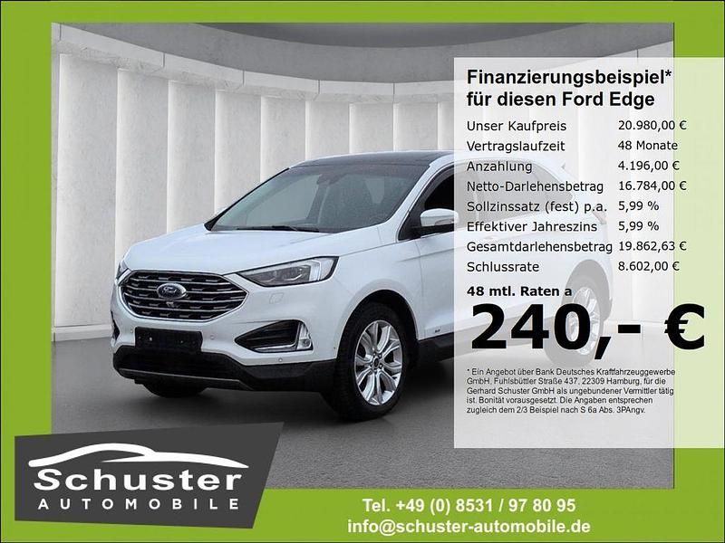 Weiß Gebraucht 2020 Ford Edge Titanium SUV | 20.980 € (Fairer Preis) - Bild 1/4