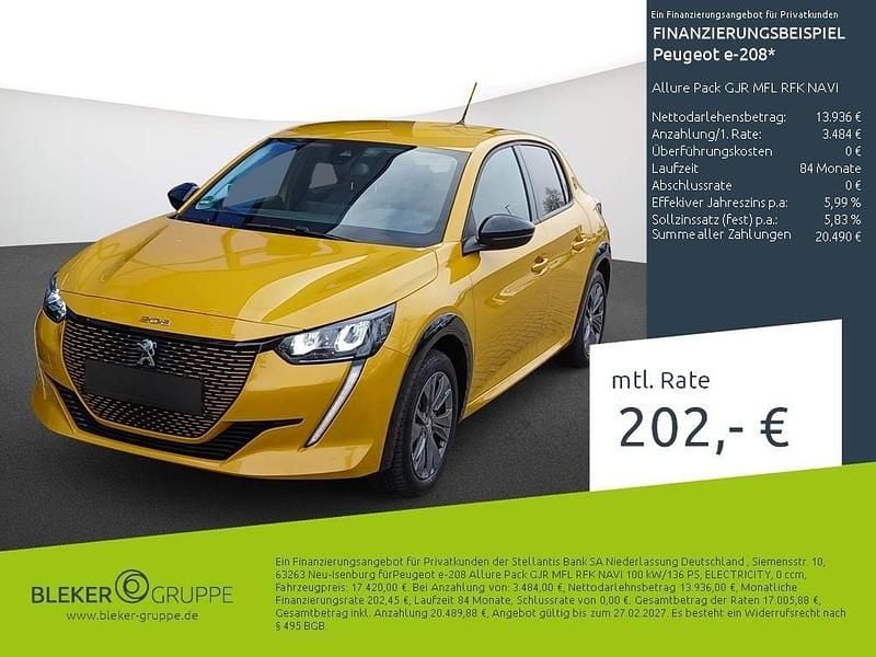 Gebraucht Peugeot 208 Allure 100 kW (136 PS) 2023 Gelb Kleinwagen
